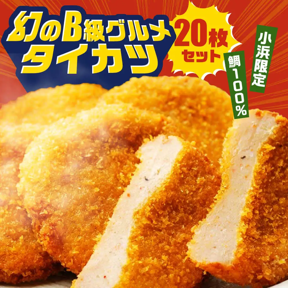 タイカツ 10枚入×2セット 魚のすり身のカツ 練り物 フライ すり身 ソールフード 揚げるだけ 【冷凍】 小浜市 / 小浜海産物 【配送不可地域：北海道・沖縄・離島】[BFAA094]