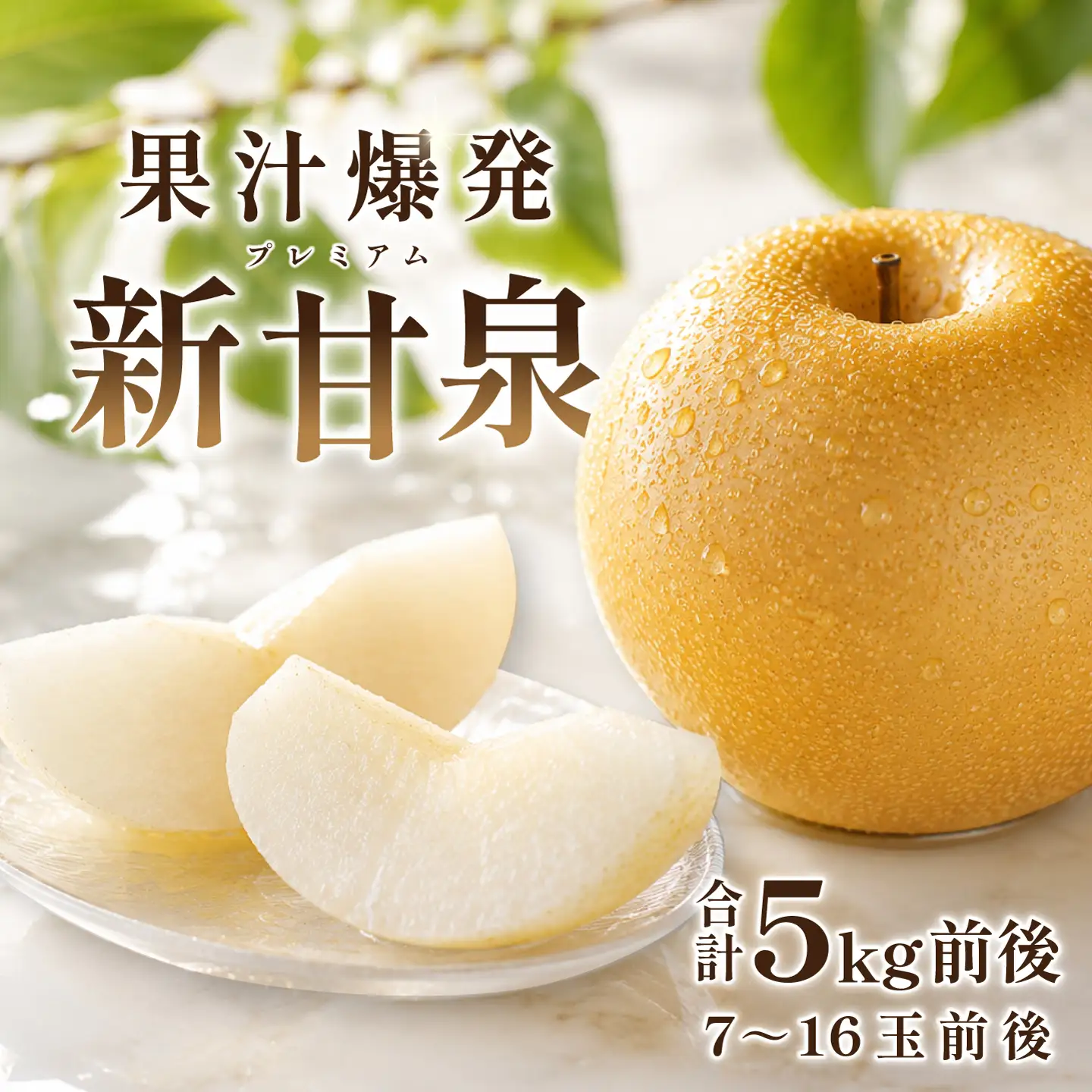 プレミアム新甘泉　5kg前後【梨 赤梨 新甘泉 しんかんせん 5kg 先行予約 期間限定 数量限定 なし ナシ 果物 くだもの フルーツ 旬 高糖度 甘い 贈り物 ギフト お取り寄せ 産地直送 鳥取県】