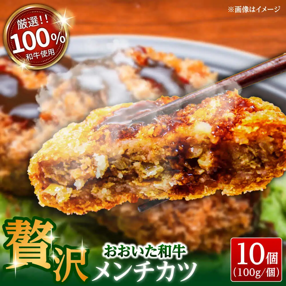 おおいた和牛贅沢メンチカツ(約100g×10個) 日田市 和牛 おおいた和牛 メンチカツ[ARFE004]