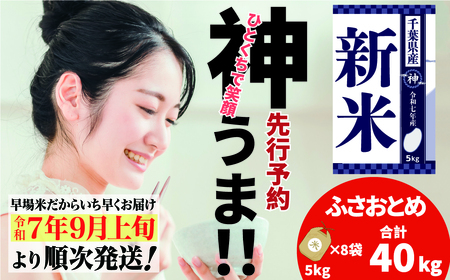 《先行予約・令和7年産米》千葉県神崎町産ふさおとめ40kg（5kg×8袋）