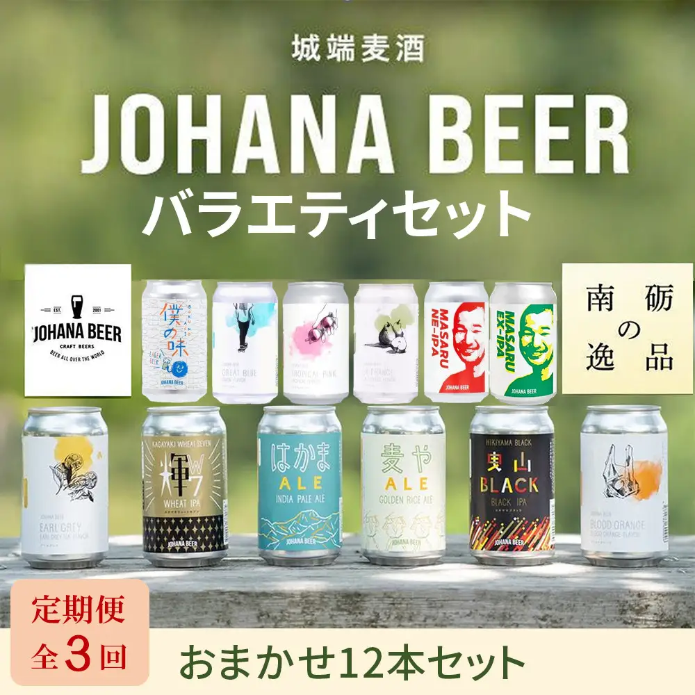 【定期便３回】城端麦酒　おまかせ１２本入り《南砺の逸品》