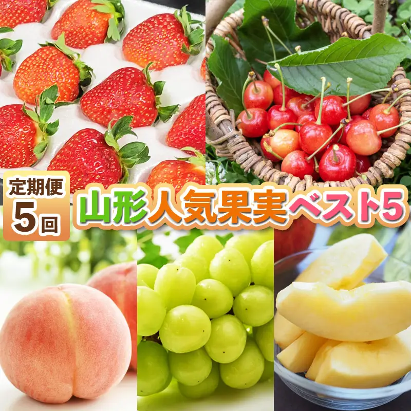 【定期便5回】山形人気果実ベスト５ FZ25-284