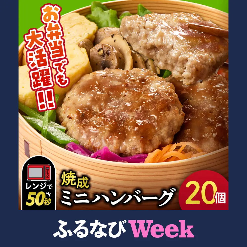 【ふるなびWEEK対象】【専門店】のミニ ハンバーグ 20枚｜ファイヤーバーグ 人気 お弁当 おかず 北海道 石狩市