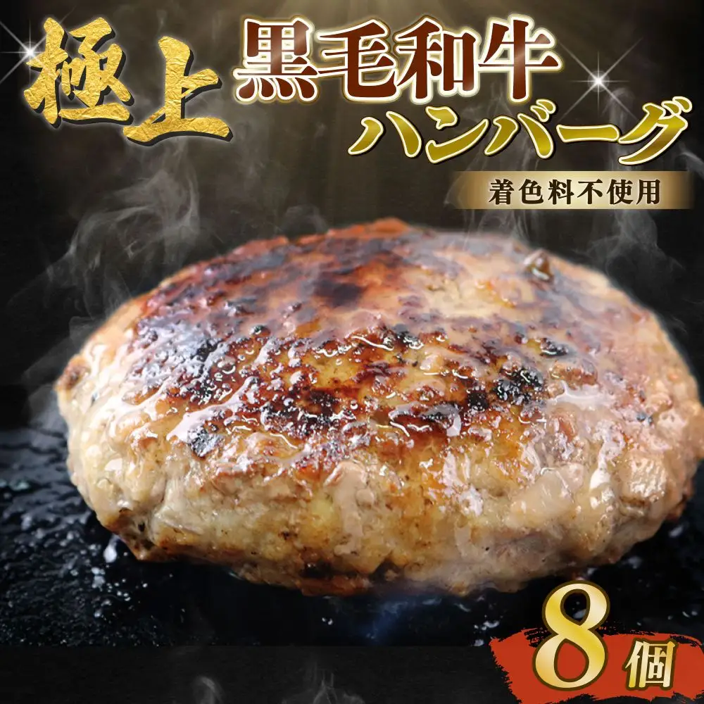 自家製 手作り 黒毛和牛ハンバーグ 約90g×8個 総計約720g ハンバーグ 牛肉 100％ 【(有)山重食肉】（室戸海洋深層水塩使用）																																																							