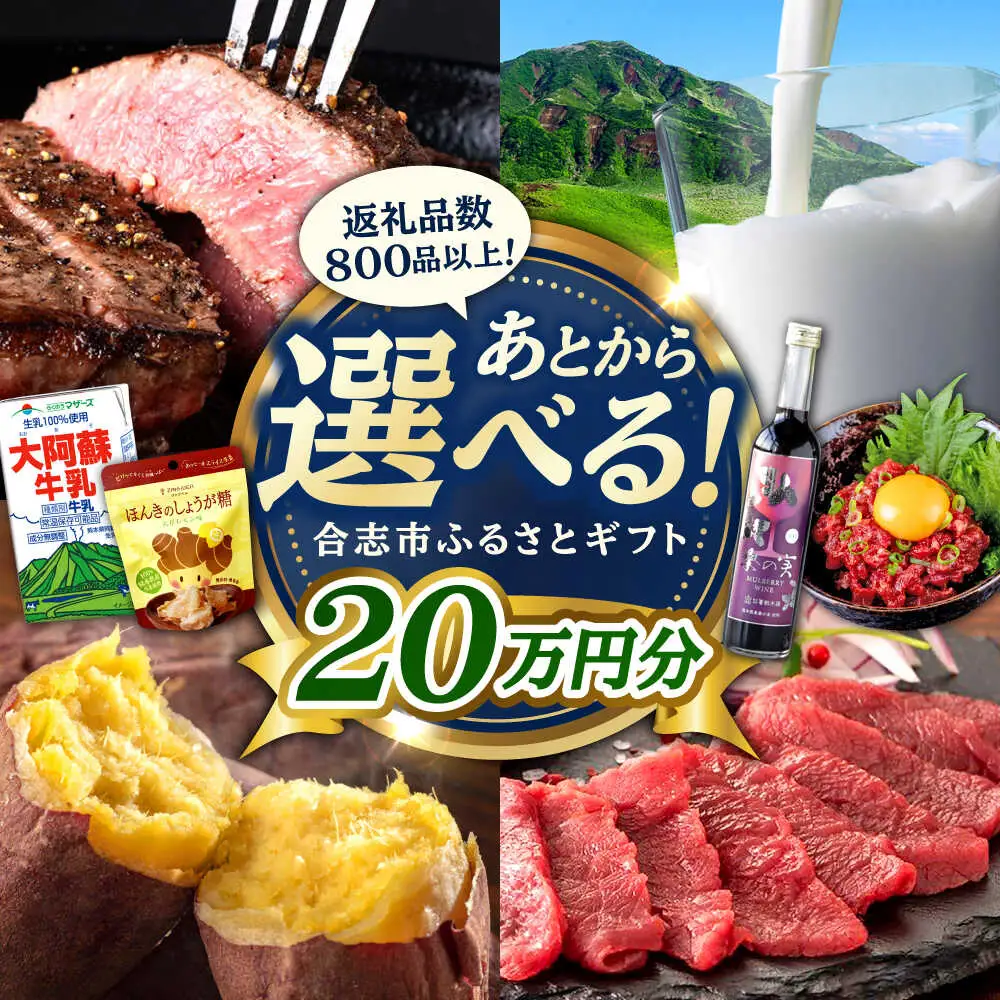 【あとから選べる！】合志市 ふるさとギフト 20万円分　【合志市役所】[AYBZ013]