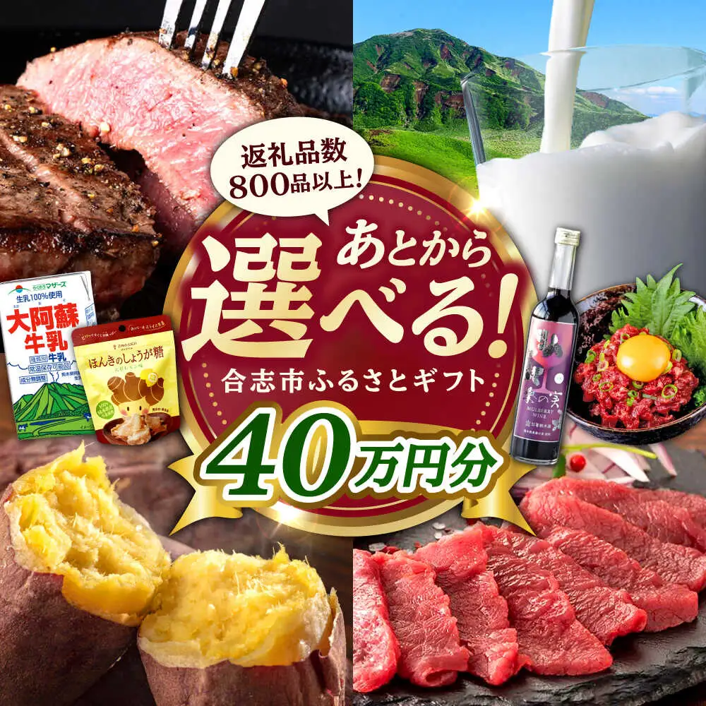 【あとから選べる！】合志市 ふるさとギフト 40万円分　【合志市役所】[AYBZ015]