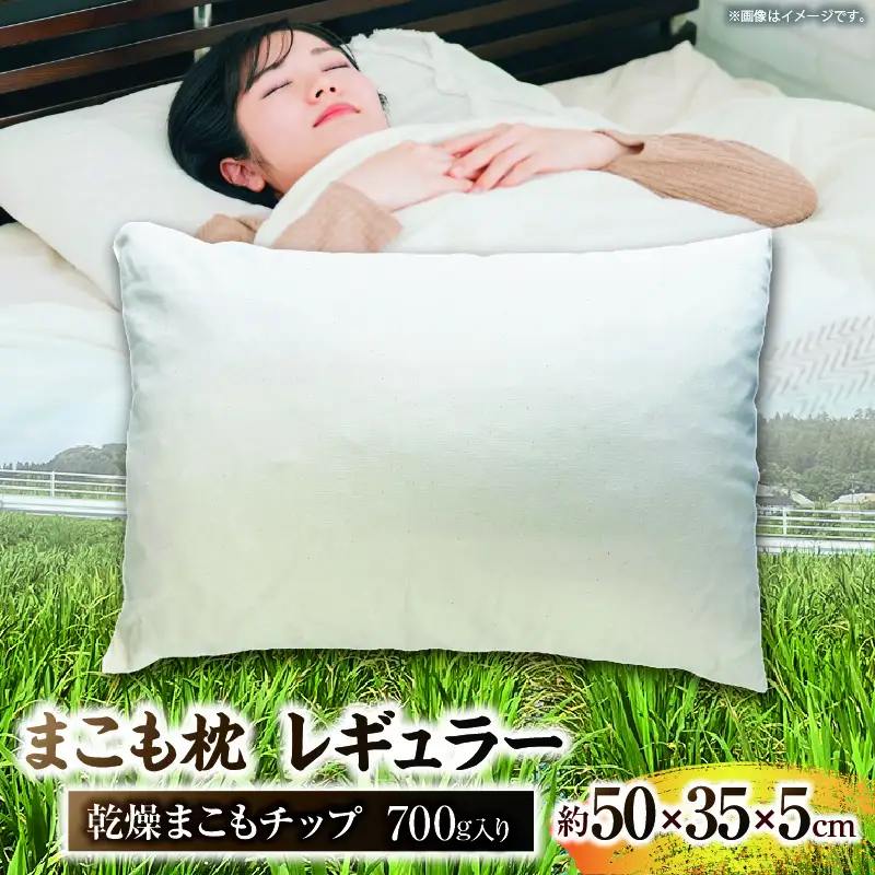 まこも枕 レギュラー 乾燥まこもチップ700g入り 枕 まくら まこも枕 レギュラー 清潔 天然の香り 寝具 農薬不使用 乾燥まこもチップ プレゼント 贈答品 _b0970_sm