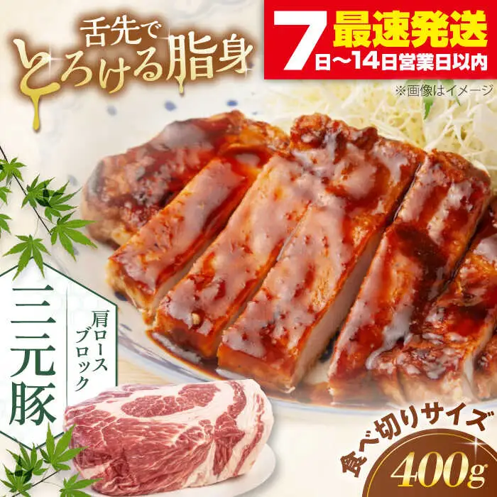 平田牧場 肩ロース ブロック 400g  角煮 豚肉 加工品  [AJAP159]