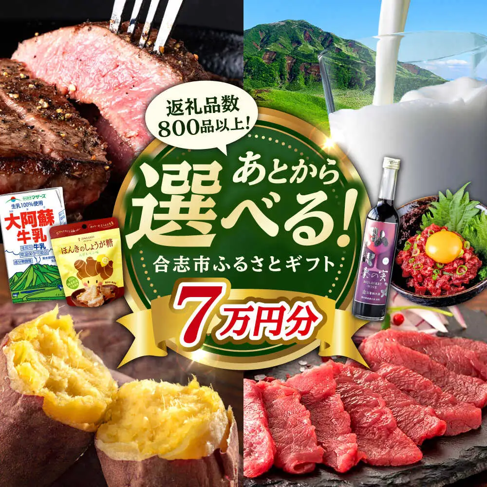 【あとから選べる！】合志市 ふるさとギフト 7万円分　【合志市役所】[AYBZ010]
