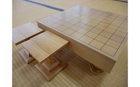 SS-26【 将棋盤 】 桂 20号 足付き 駒台 セット 囲碁 将棋 木工品