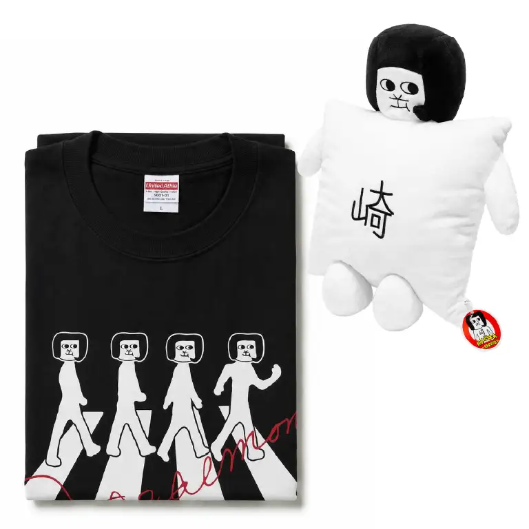オカザえもん Tシャツ クッション 公認スマイル セット XL 黒