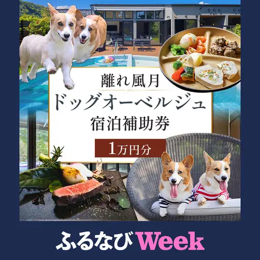 【ふるなびWEEK対象】宿泊 離れ 風月 ドッグオーベルジュ 宿泊補助券 1万円分
