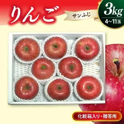 りんご（サンふじ）３ｋｇ　贈答用　0030-2639