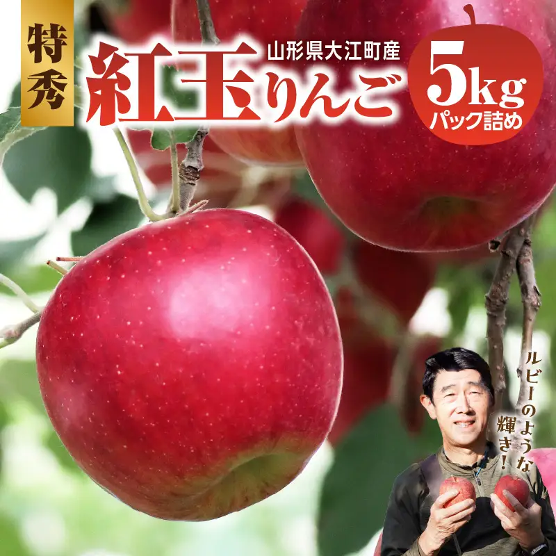 ≪先行受付≫紅玉りんご5kg 18個～25個 特秀【2026年10月下旬～順次発送予定】 057-003