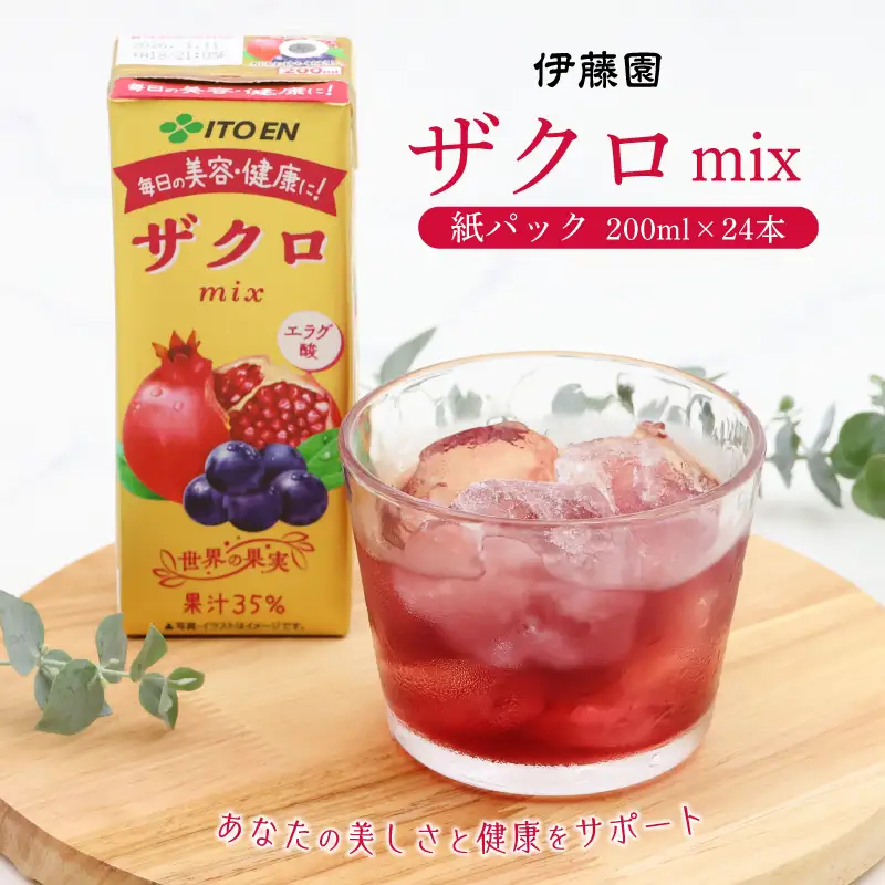 【10営業日以内発送】伊藤園 ザクロmix 紙パック 200ml 24本  スピード発送　013-G-IT009