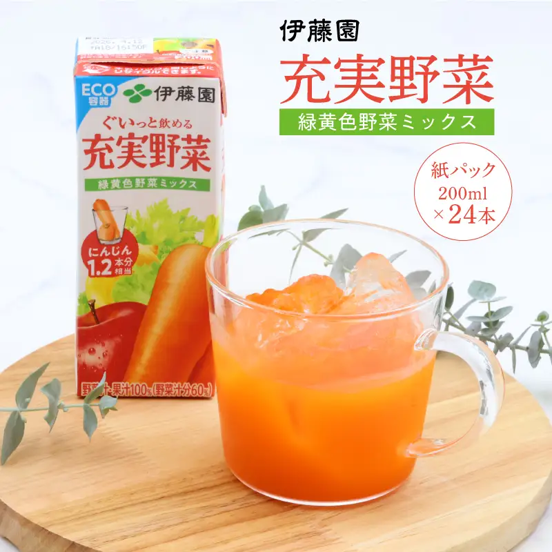 【10営業日以内発送】伊藤園 充実野菜 緑黄色野菜ミックス 紙パック 200ml 24本 スピード発送 紙パック 野菜ジュース 伊藤園 充実野菜 野菜ジュース　013-G-IT011