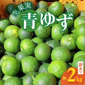 訳あり 青ゆず 生果実 約2kg_MM0207