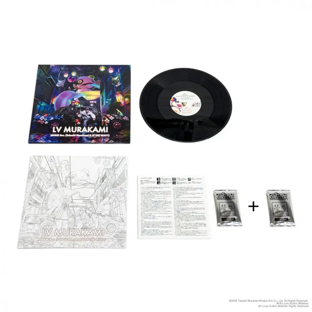 【ふるさと納税限定セット】12 inchレコード盤『LV MURAKAMI』トレーディングカード2パック入り