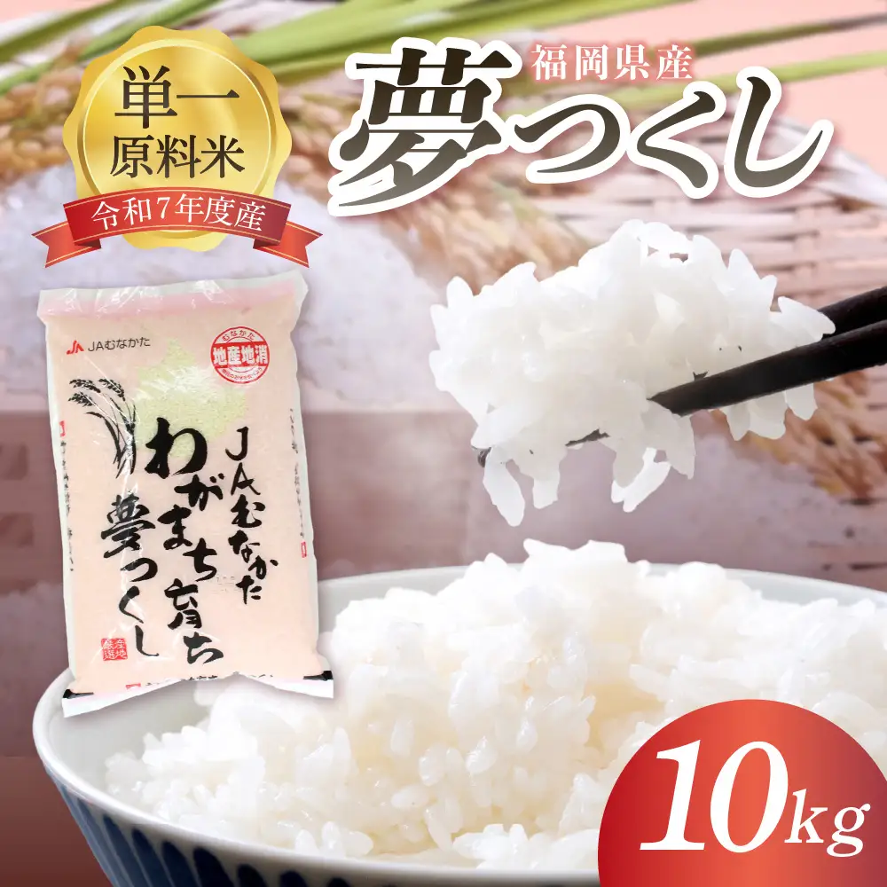 令和7年産 福岡県ブランド米「夢つくし」10kg【ほたるの里】_HA1791