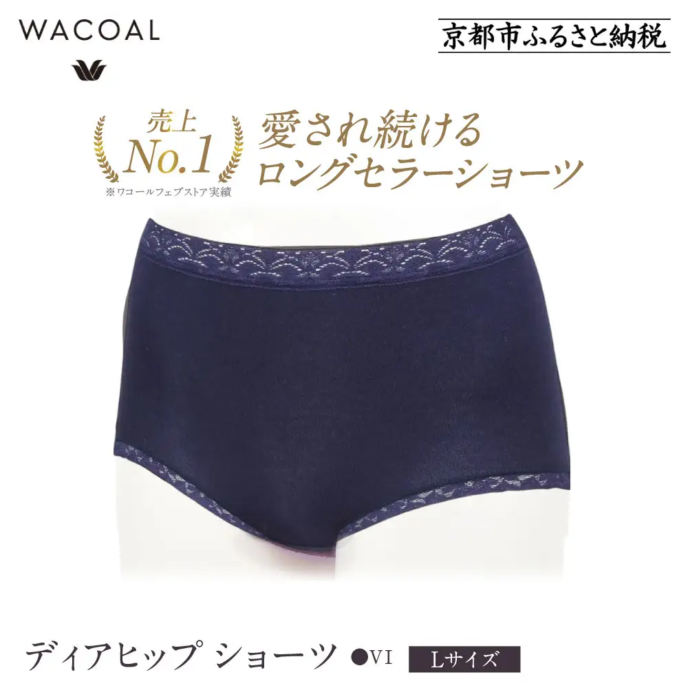 【ワコール】3年連続1位! 見た目スッキリ きれいに整うディアヒップ ショーツ《Lサイズ/カラー：VI》