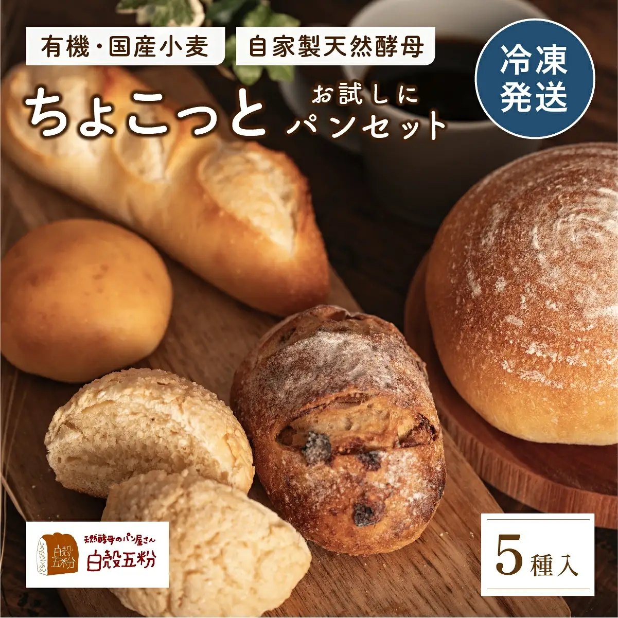 【お試し】天然酵母パン 5種入り 天然酵母パン CT02-25