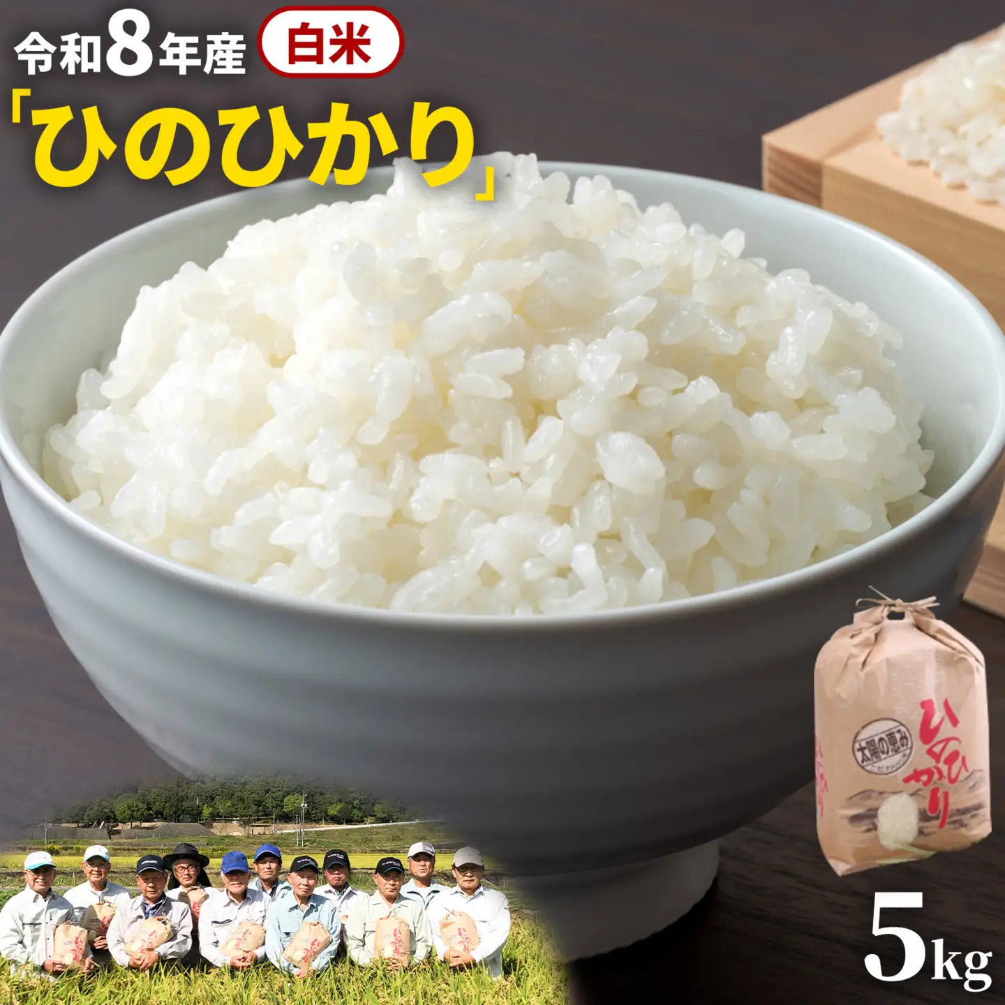 白米 8年産 ひのひかり 5kg 太陽の恵み 米