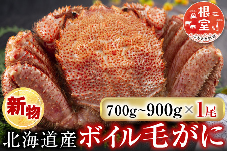 根室海鮮市場＜直送＞ボイル毛がに700～900g×1尾 C-28060