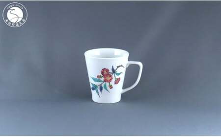 有田焼 マグカップ〈吉野桜文〉【赤絵白磁硯処 雪月花】食器 器 うつわ 手描き 伝統工芸 ギフト 贈り物 45000円 di004