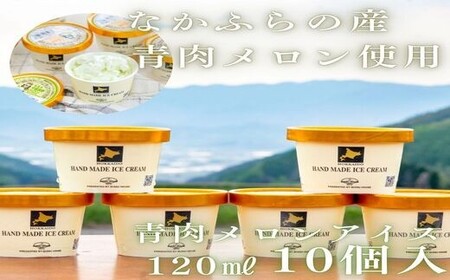 なかふらの青肉メロンアイス　10個入【CD-012】