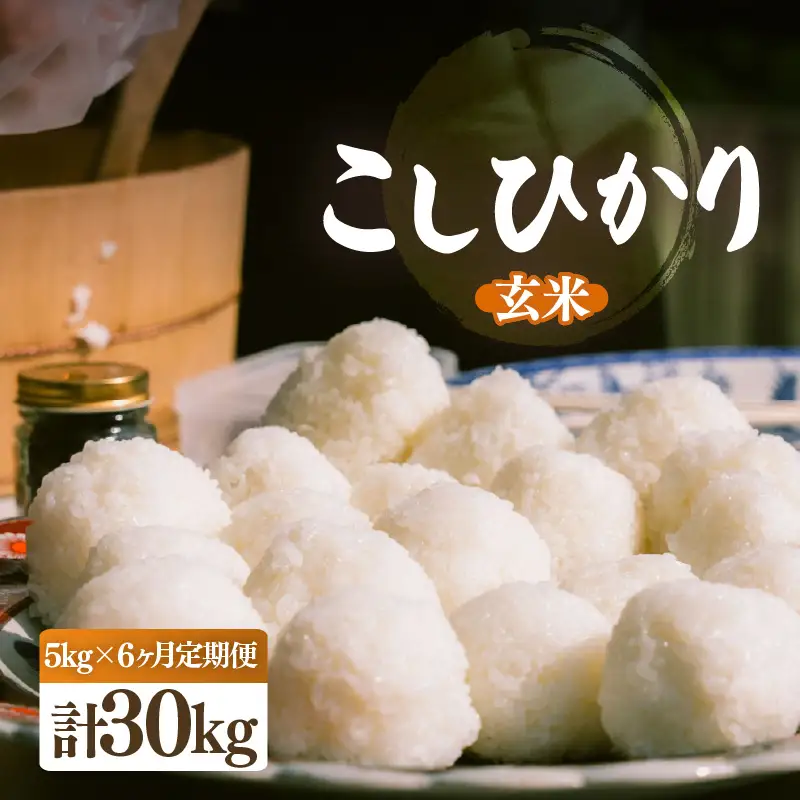 【先行予約】【令和8年産・新米】定期便 ≪6ヶ月連続お届け≫ こしひかり 5kg × 6回（計30kg）【2026年10月中旬以降順次発送】 [e26-h002_02]