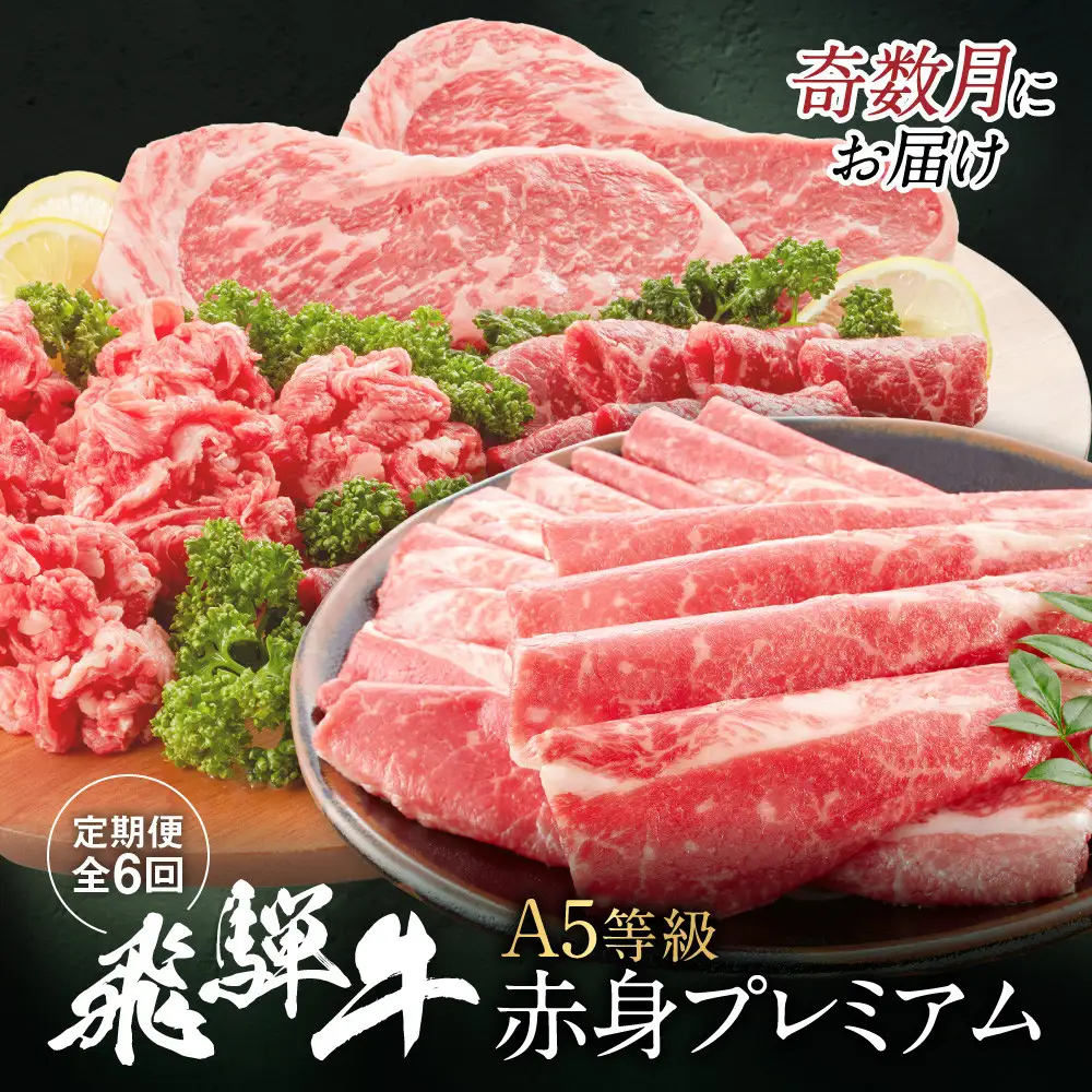 【定期便 全6回】飛騨牛 A5等級 赤身 約2kg｜ 牛肉 定期便 HF114
