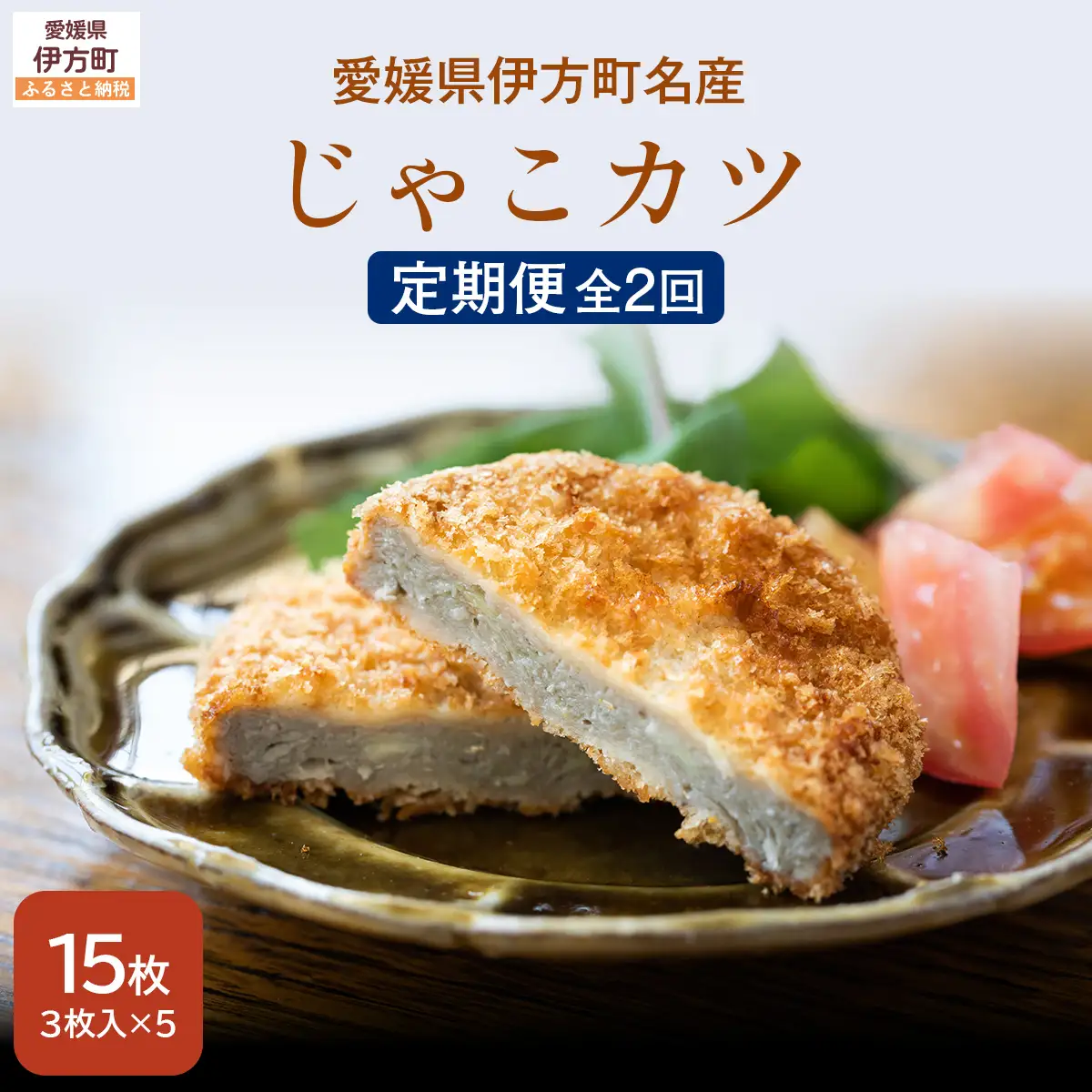 【定期便】【愛媛県伊方町名産】じゃこカツ（3枚入り×5パック）全2回 IKTI020