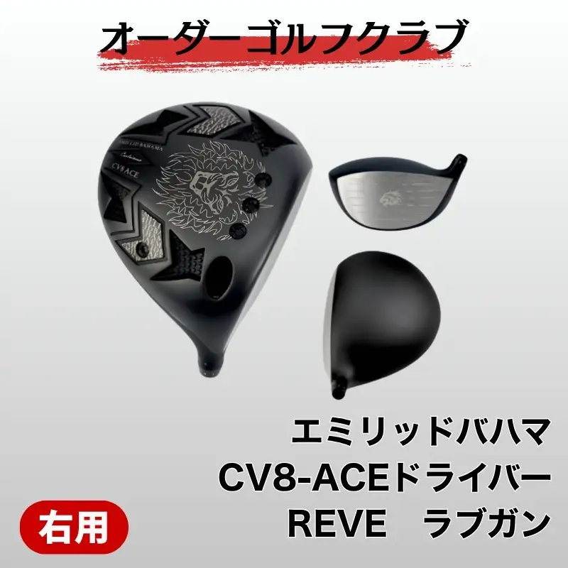 ゴルフ ゴルフクラブ エミリッドバハマCV8-ACE ドライバー REVE ラブガン エミリッドバハマグリップ オーダーメイド アイズファクトリー｜F54