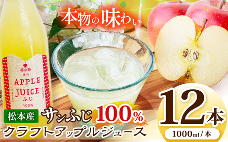 サンふじ100%クラフトアップルジュース 12本セット 