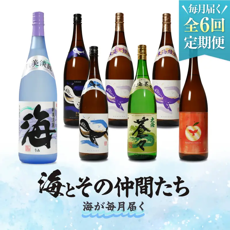 【 全6回 定期便 】「 海とその仲間たち 」海 が 毎月届く KN034-T02 酒 焼酎