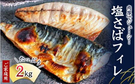 定期便【全3回/毎月お届け】大容量！ ご家庭用 塩さばフィレの定期便 / さば サバ 鯖 フィレ 切り身 切身 魚 海鮮 焼き魚 おかず 定期便【tkb353】