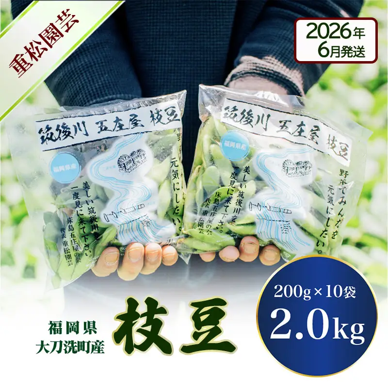 枝豆 焼き枝豆 福岡県産 枝豆【2kg(200g×10袋)】