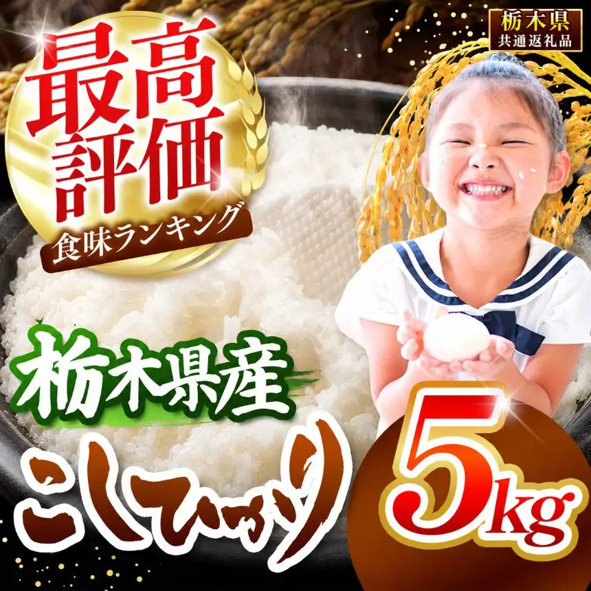 【2026年産】栃木県産コシヒカリ白米 5kg【栃木県共通返礼品】