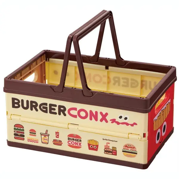 折りたたみ収納ボックス バーガＣＯＮミックス 7-218