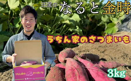 【予約受付中・2026年9月下旬頃より順次発送】【笠岡ファーム】うちん家のさつまいも　3kg　さつまいも　鳴門金時　徳島　鳴門
