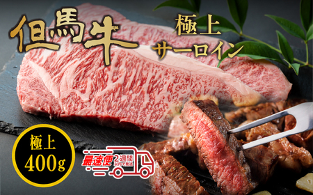 〈スピード出荷〉但馬牛サーロインステーキ 400g(200g×2枚) サーロイン MSK005