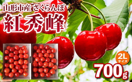 山形市産 さくらんぼ【紅秀峰】2Lサイズ 約700g  【令和9年産先行予約】FS25-052