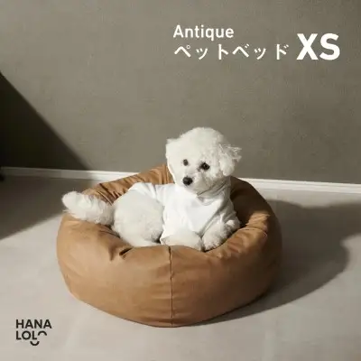 ペット用品 ハナロロ アンティークレザーカバー XS ブラウンベージュ 1個