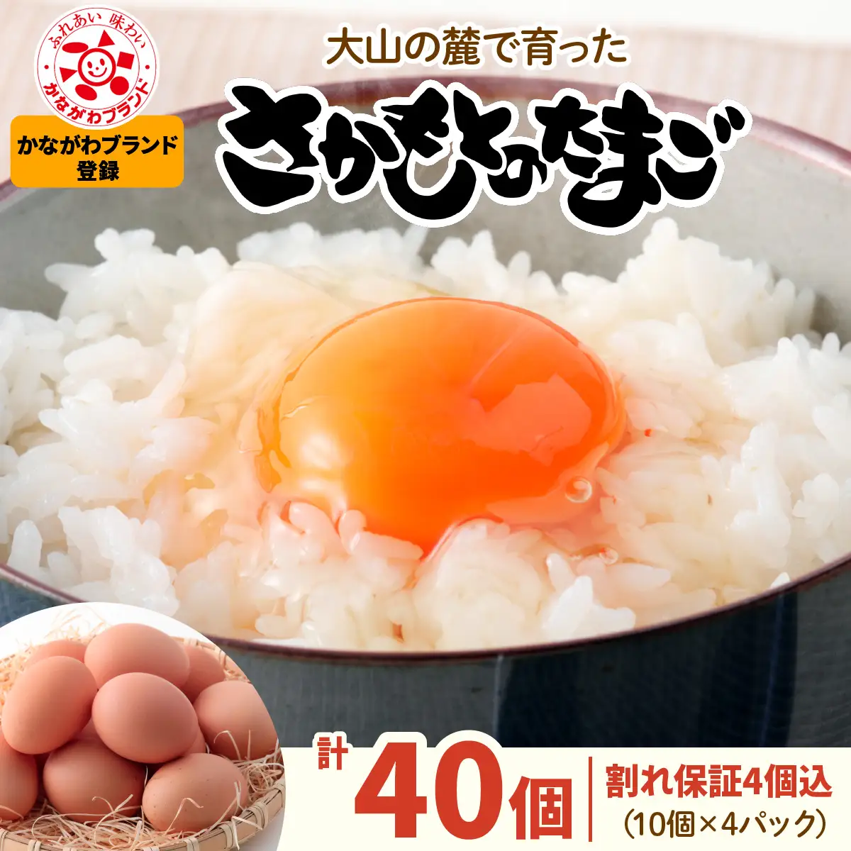 坂本養鶏 大山の麓で育った さかもとのたまご 40個 (36個＋割れ保証4個) [1124]