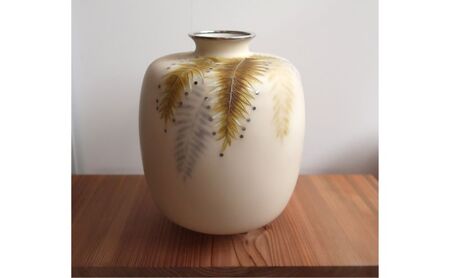 花瓶 七宝焼 羊葉文様 田村丈雅作 一点もの 花瓶【送料無料】