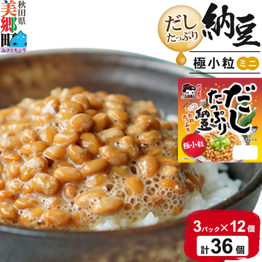 ヤマダフーズ だしたっぷり 納豆極小粒 ミニ 3パック×12個（計36個）