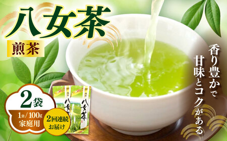 八女茶 【全2回定期便】 100g×2袋お茶 [ABEI035] 八女茶