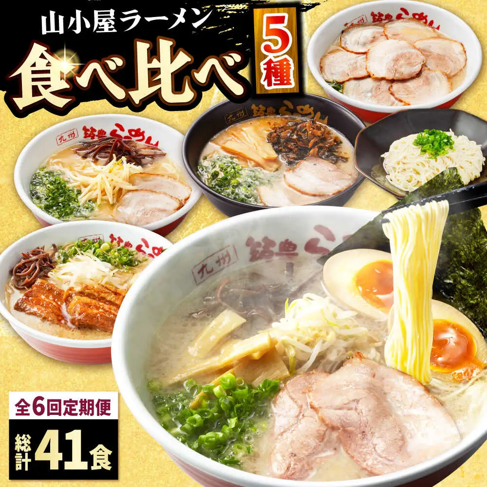 【全6回定期便】 九州筑豊！山小屋ラーメン定期便 (焼豚・高菜・角煮)[BGBP009]らーめん定期便