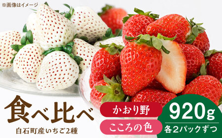 先行予約 2027年1月〜発送  こころの色×かおり野 紅白いちごセット  計920g / いちご [IBJ025]