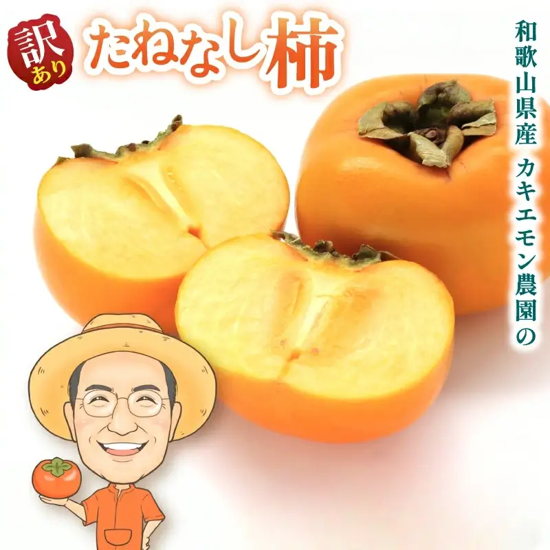 柿 訳あり たねなし柿 約2kg(箱込)【BX-kkem007】